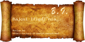Bajcsi Ifigénia névjegykártya